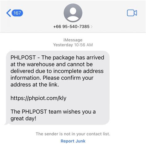 phlpost text message|Receiving alerts of undelivered packages due to incomplete .